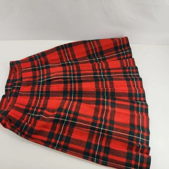 Vintage Girls  Plaid Schoolgirl Skirt Red Teacher's Pet - Picture 6 of 8